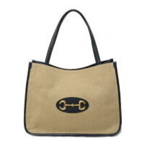 Gucci Horsebit Canvas Tote Bag Handbag